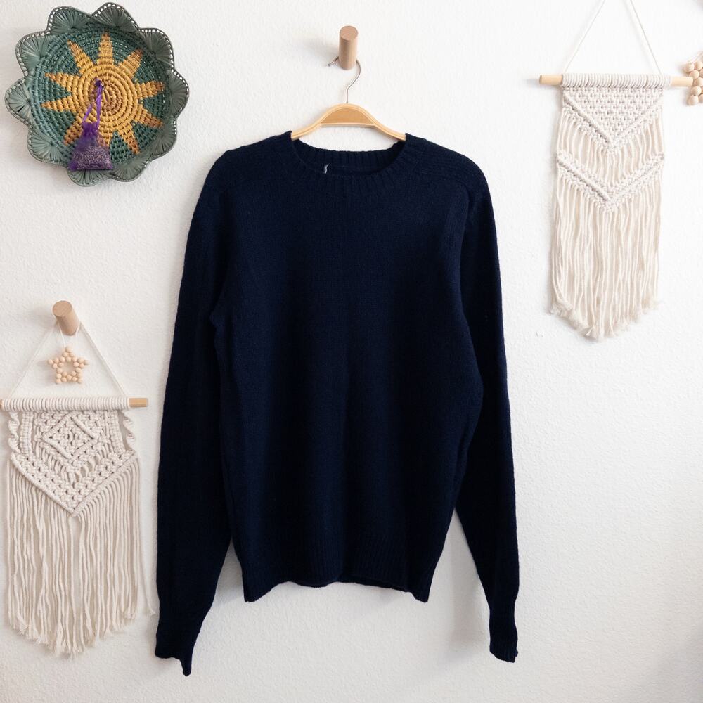 Navy Blue Wool Sweater